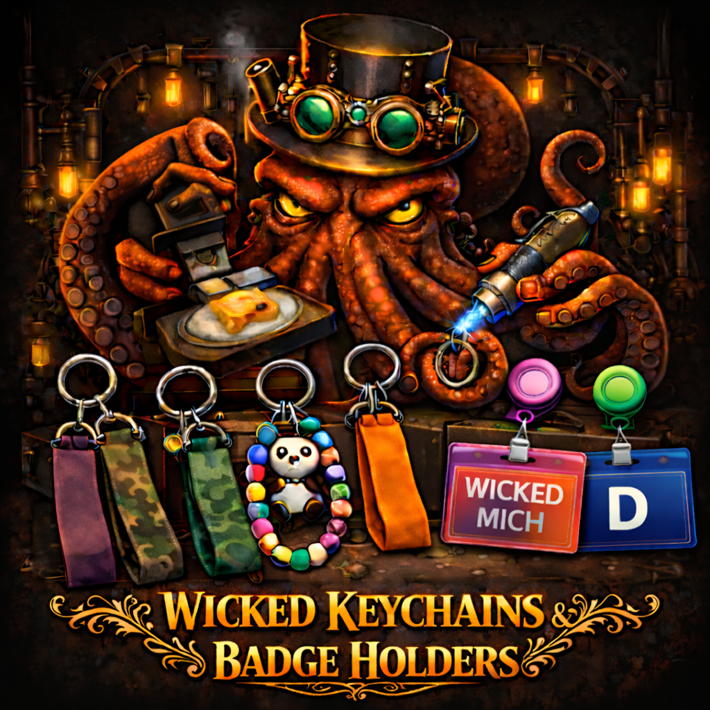 Keychains, Badge Holders, Phone Accessories